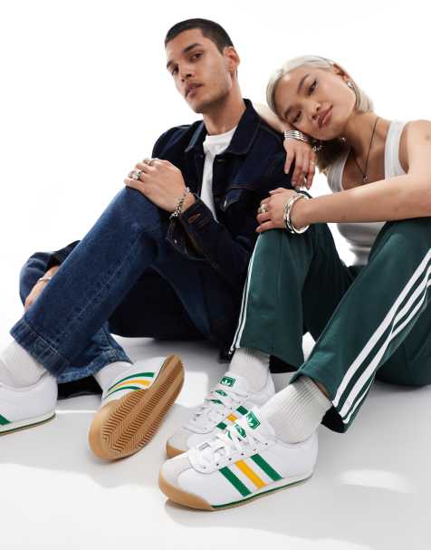 adidas Originals – K 74 – Vita och gula sneakers - view 1