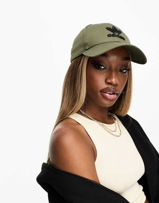 adidas Originals – Kappe in Oliv-Khaki mit Trefoil-Logo