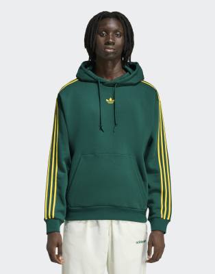 Originals - Kapuzenpullover in Collegiate Green mit Kontraststreifen-Grün Grün S