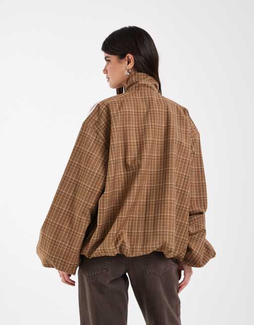 adidas Originals kariertes Tracktop in Braun, exklusiv bei ASOS, 4 von 4