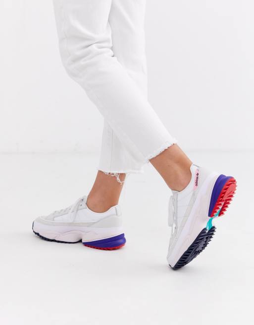 adidas Originals Kiellor sneakers in white and purple ASOS