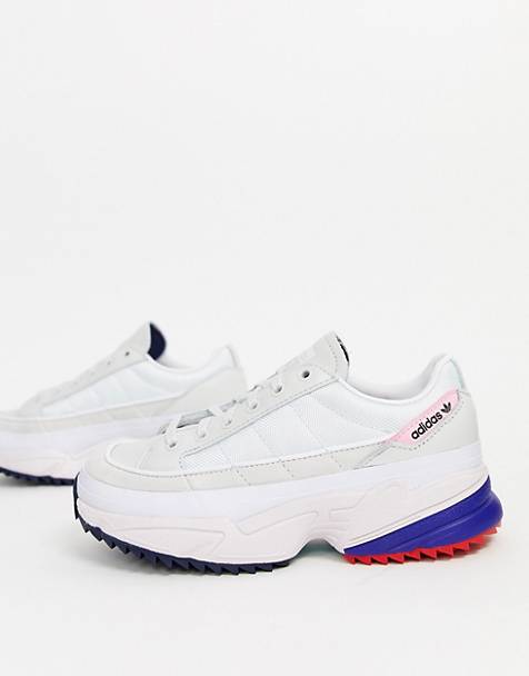 adidas Originals Kiellor trainers in white and purple