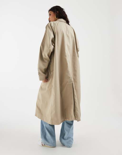 adidas Originals klassischer Trenchcoat in Hellkhaki, 3 von 4