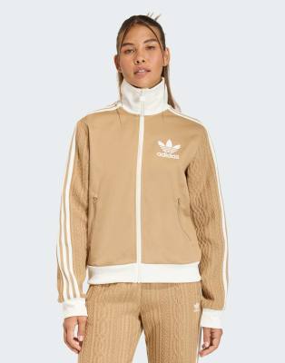 adidas Originals - Klassisches Trainingsoberteil aus Strick in Kartonbraun-Brown