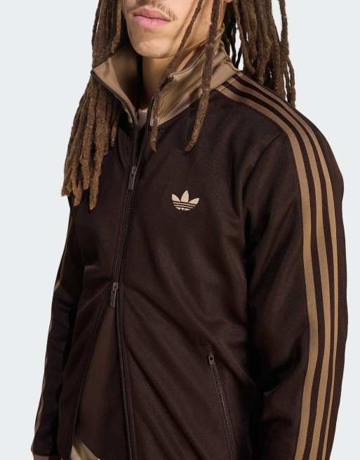 adidas Originals – Klassisches Trainingsoberteil in Aurora Coffee, 2 von 4