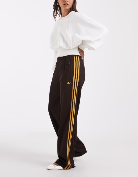 adidas Originals klasyczne spodnie dresowe w kolorze brązowym i żółtym - view 1
