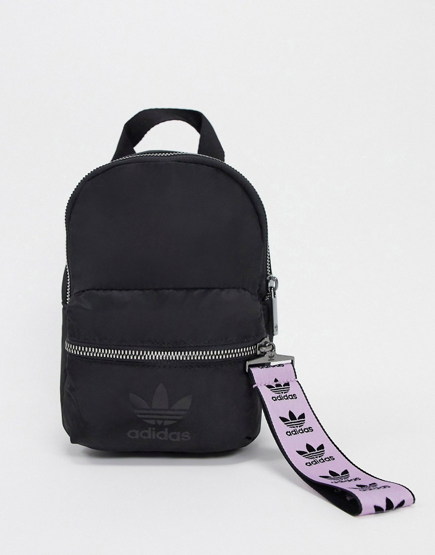 adidas Originals - Kleine rugzak met trefoil-logo in zwart en lila-Multi