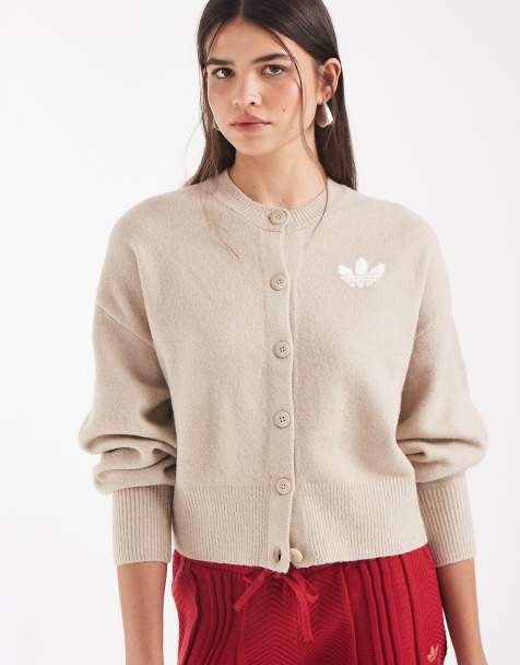 adidas Originals knit cardigan in beige - view 1