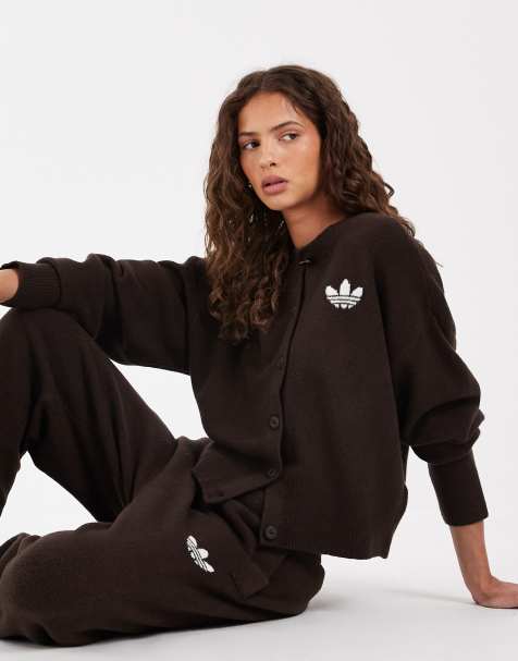 adidas Originals knit cardigan in brown - view 1