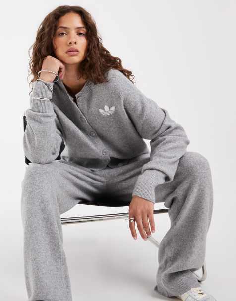 adidas Originals knit cardigan in gray - view 1