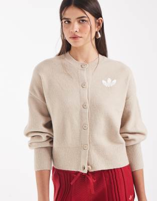 Adidas Originals Knit Cardigan In Green