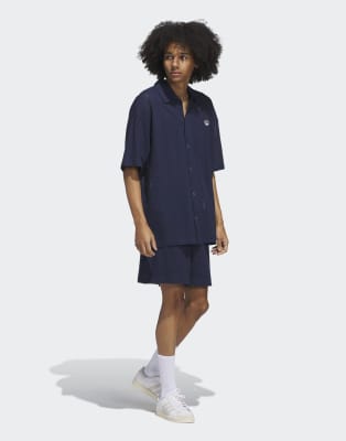 adidas Originals knit shirt in night indigo-Blue