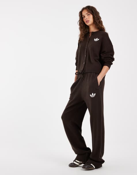 adidas Originals knit sweatpants in brown - view 1