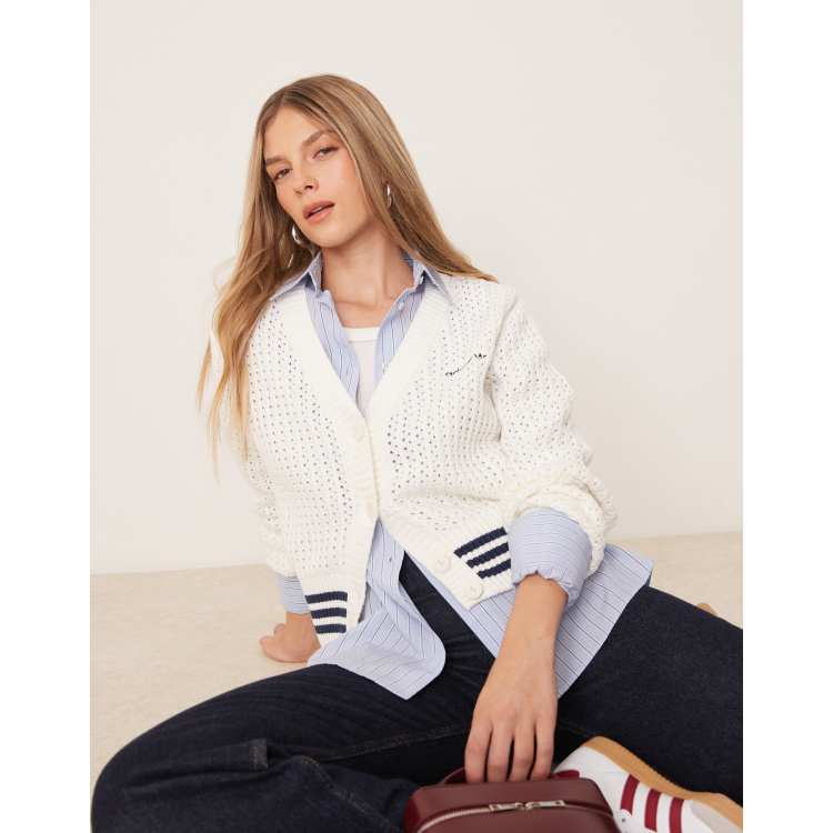 ★人気★ ADIDAS SS25 Lovely knit cardigan ADIDAS】Originals SS25 Lovely knit cardigan white☆追跡可