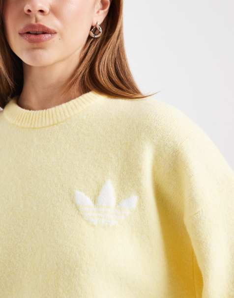 adidas Originals knitted jumper and pants set in butter yellow - view 1