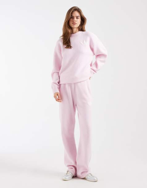 adidas Originals knitted jumper and trousers in light pink - view 1