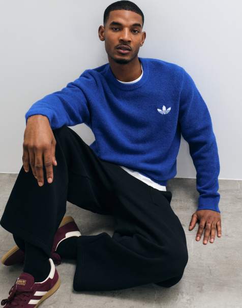 adidas Originals knitted jumper in blue - view 1