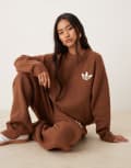 [adidas Originals] adidas Originals knitted jumper in brown L BROWN