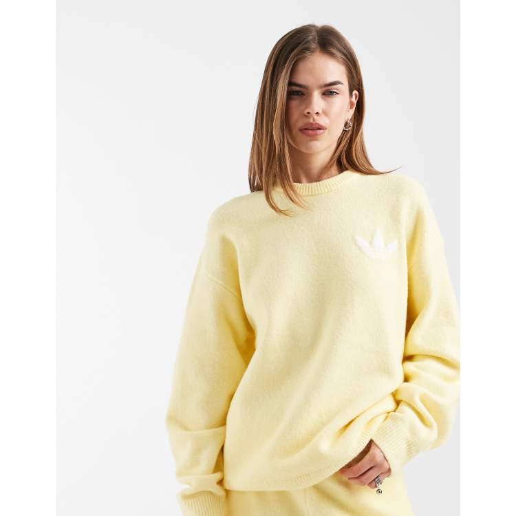 adidas Originals knitted jumper in butter yellow | ASOS