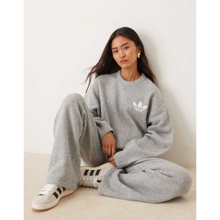 adidas Originals knitted jumper in grey ASOS