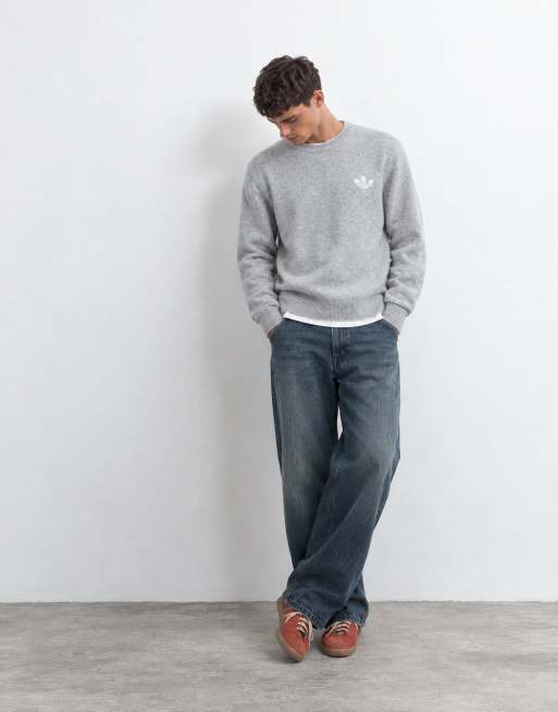 adidas Originals knitted jumper in grey, 6 of 10