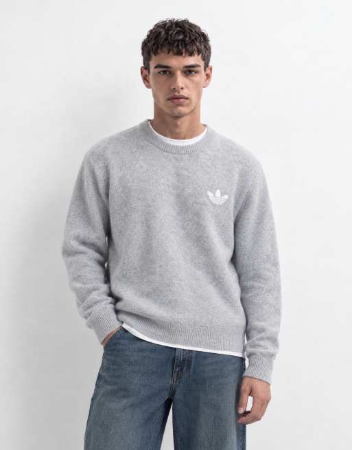adidas Originals knitted jumper in grey, 8 of 10