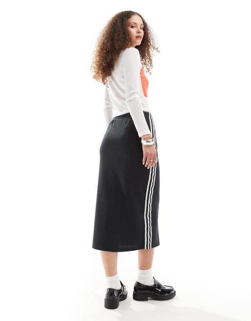 Adidas 3 stripe midi skirt best sale