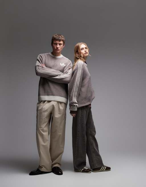 adidas Originals knitted sweatshirt in grey , 2 of 4