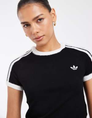 adidas Originals knitted t-shirt in black