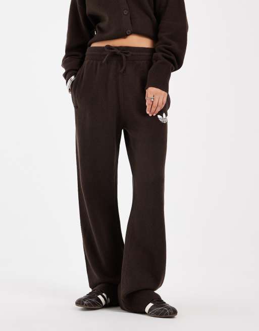 adidas Originals knitted trousers in brown, 2 of 5
