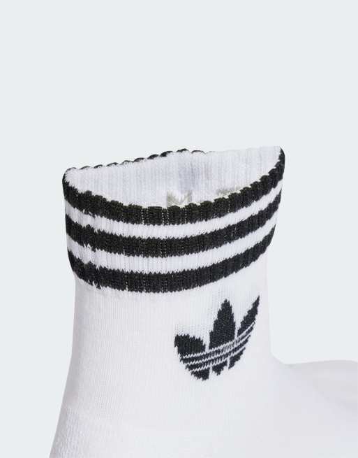 adidas Originals – Knöchelsocken in Weiß mit Dreiblatt-Logo, 3er-Pack, 3 von 3