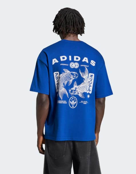 adidas Originals Koi gfx tee in royal blue - view 1