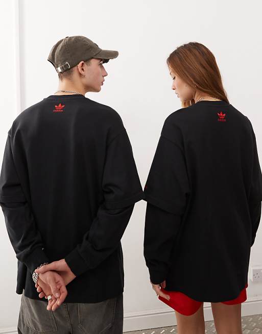 adidas Originals Korn Unisex long sleeve t-shirt in black | ASOS adidas Originals Korn Unisex long sleeve t-shirt in black | ASOS