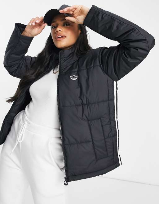 adidas Originals - Kort, foret jakke i sort