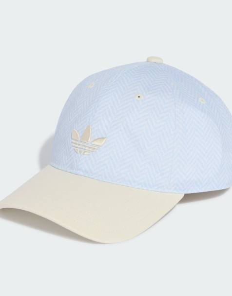 adidas Originals – Kredowo-jasnoniebieska tweedowa czapka baseballowa z daszkiem - view 1
