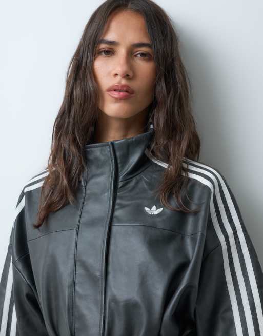 adidas Originals Kunstlederjacke in Schwarz, 2 von 4