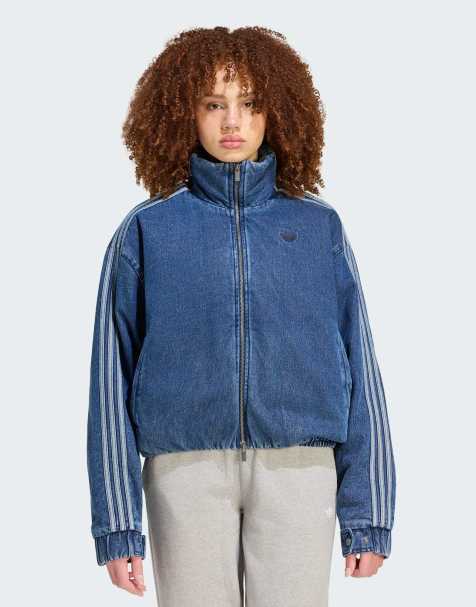 adidas Originals kurtka Firebird z denimu w kolorze indygo - view 1