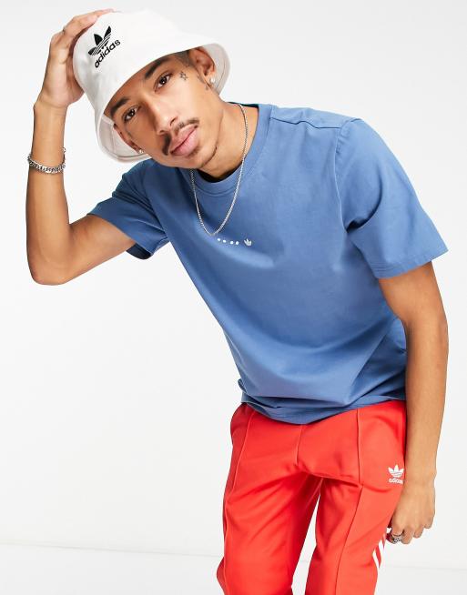 adidas Originals – Kurzärmliges T-Shirt in Blau mit Logo