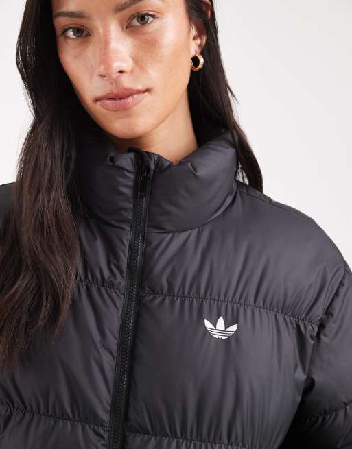 adidas Originals kurze Steppjacke in Schwarz, 3 von 4