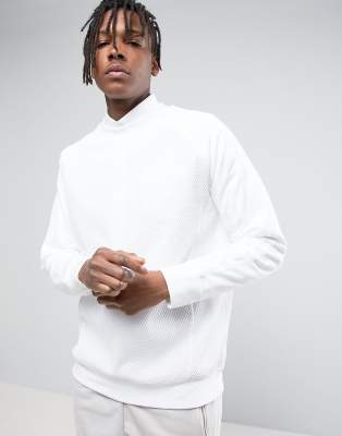 white mesh sweatshirt