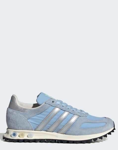 adidas Originals LA Sneaker in Babyblau und Silber - view 1