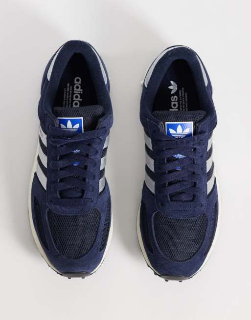 adidas Originals LA Sneaker in Marineblau und Silber, 3 von 5