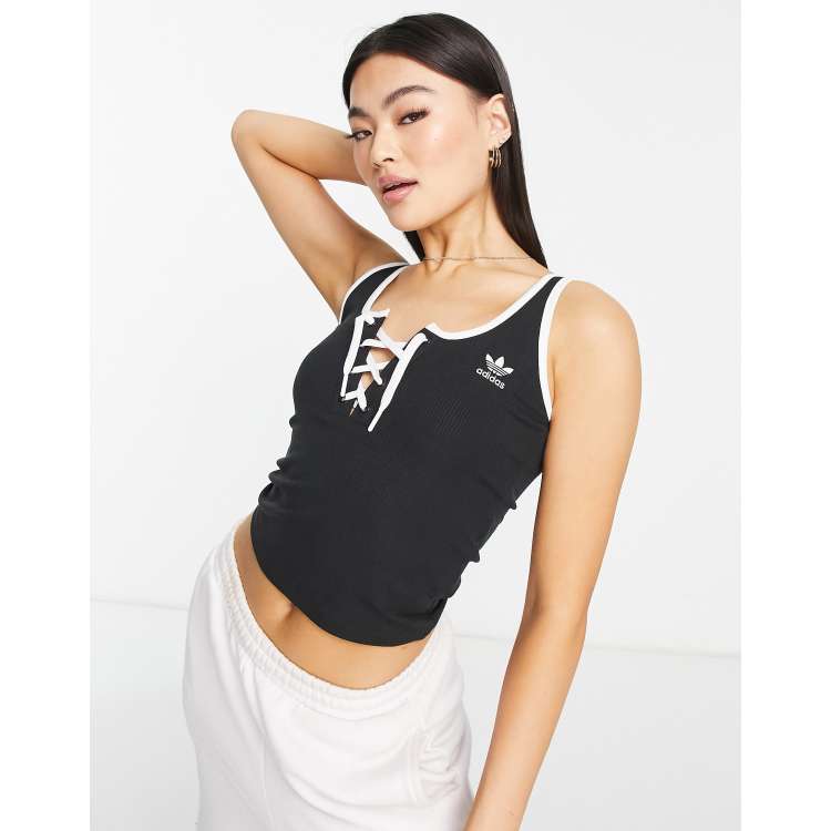 売れ筋商品|||アディダス Tシャツ レディース トップス Y TANK MIDI - Top - black adidas レディースタンクトップ｜トップス｜ファッション