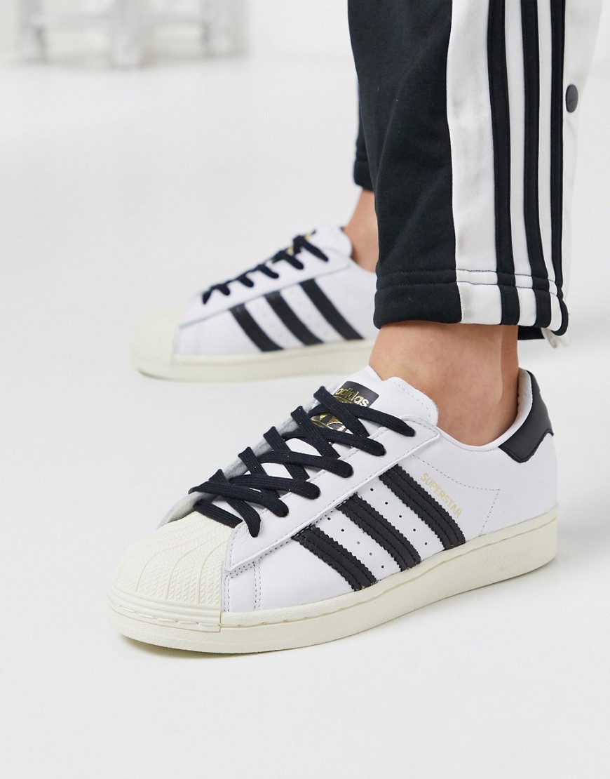 Adidas Originals Laceless Courtside Superstar Sneaker In White