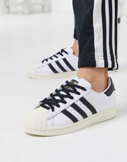 adidas Originals Laceless Courtside Superstar sneaker in white | ASOS