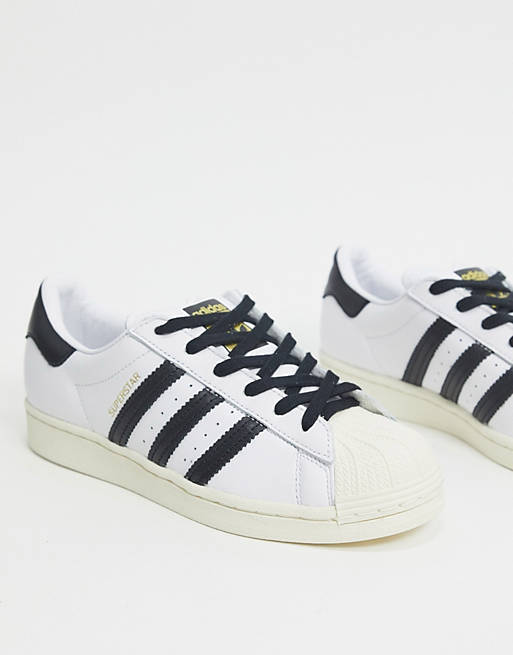 unrelated Pig ear adidas Originals Laceless Courtside Superstar trainers in white | ASOS