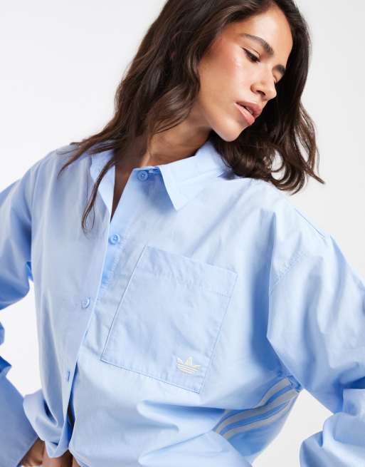 adidas Originals Langarmhemd in Hellblau, 3 von 4