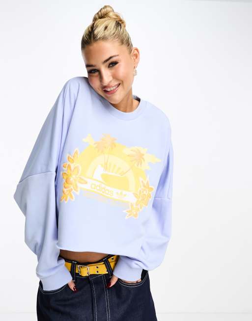 adidas Originals – Langärmliges Sweatshirt in Dunkelblau