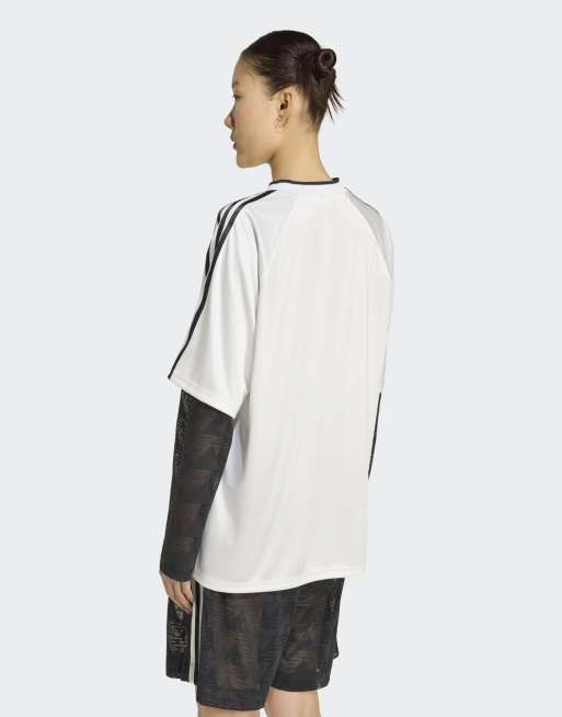 adidas Originals – Langärmliges Trikot in Wolkenweiß mit Spitze, 3 von 4
