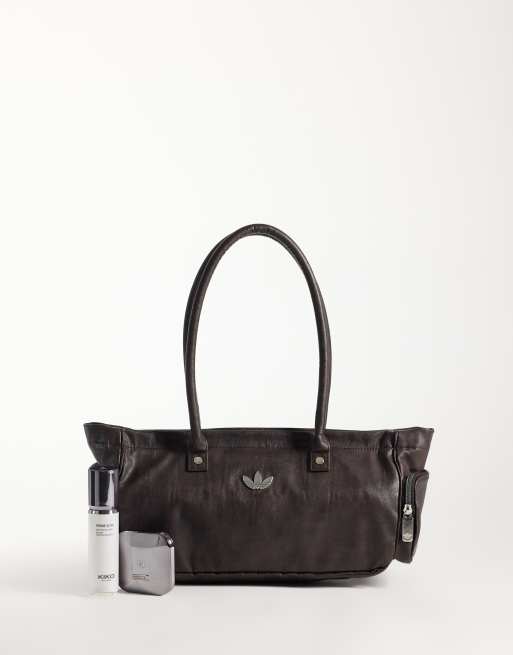 adidas Originals lange Schultertasche in verwaschenem Braun, 2 von 4